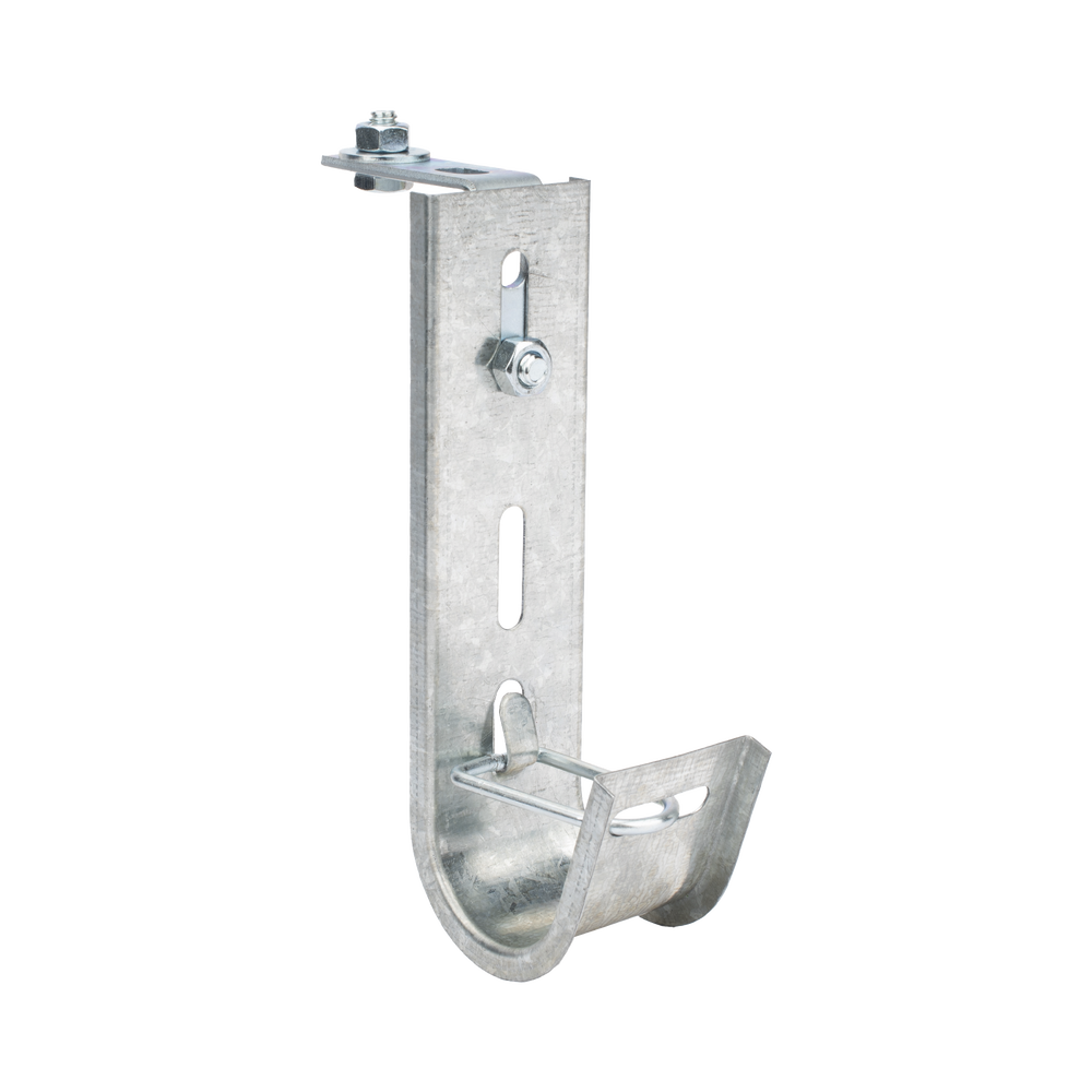 Soporte (Gancho) tipo J-Hook, hasta 10 cables Cat6, ideal para soportar cableado en los espacios de manipulación al aire, Para instalación en interior