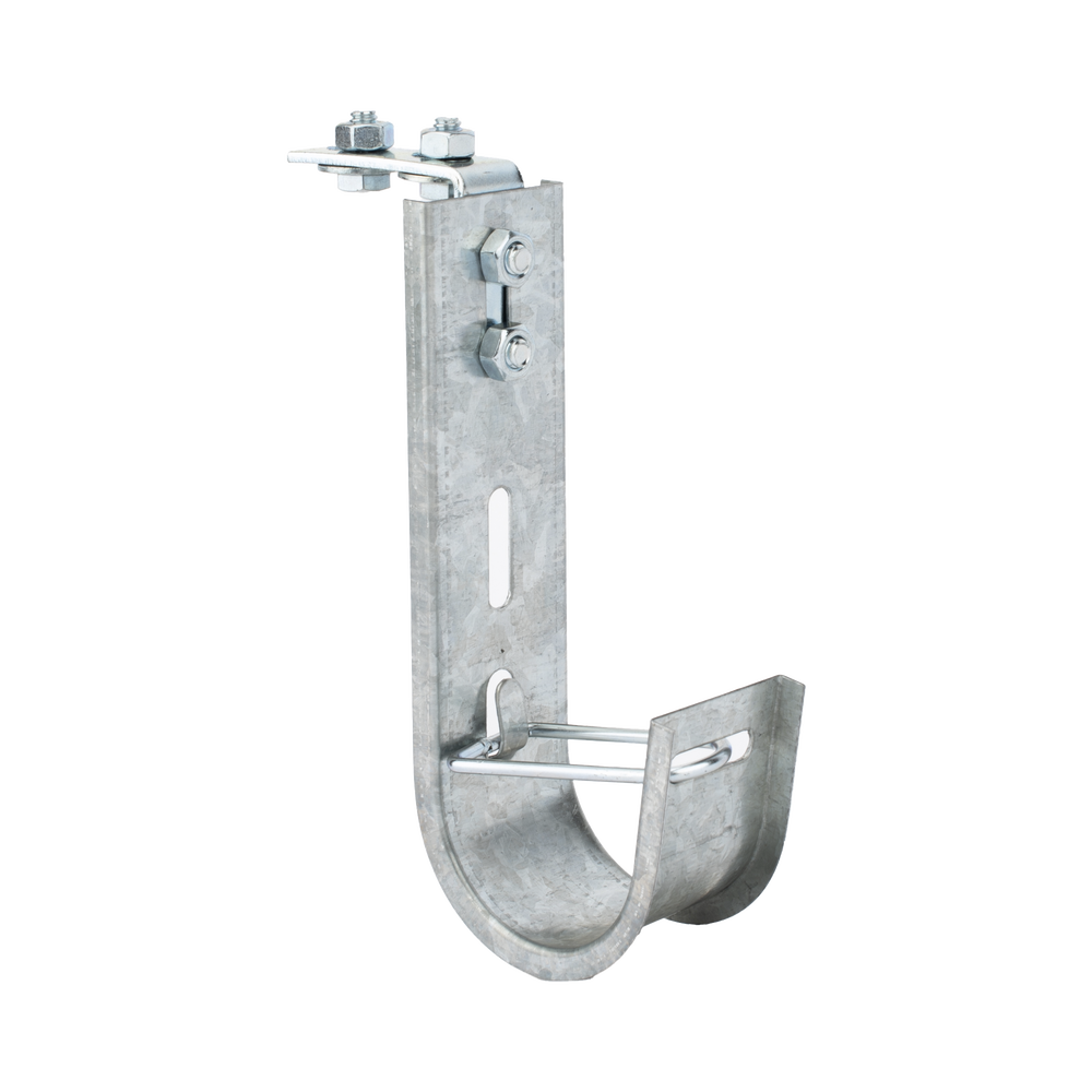 Soporte (Gancho) tipo J-Hook, hasta 28 cables Cat6, ideal para soportar cableado en los espacios de manipulación al aire, Para instalación en interior