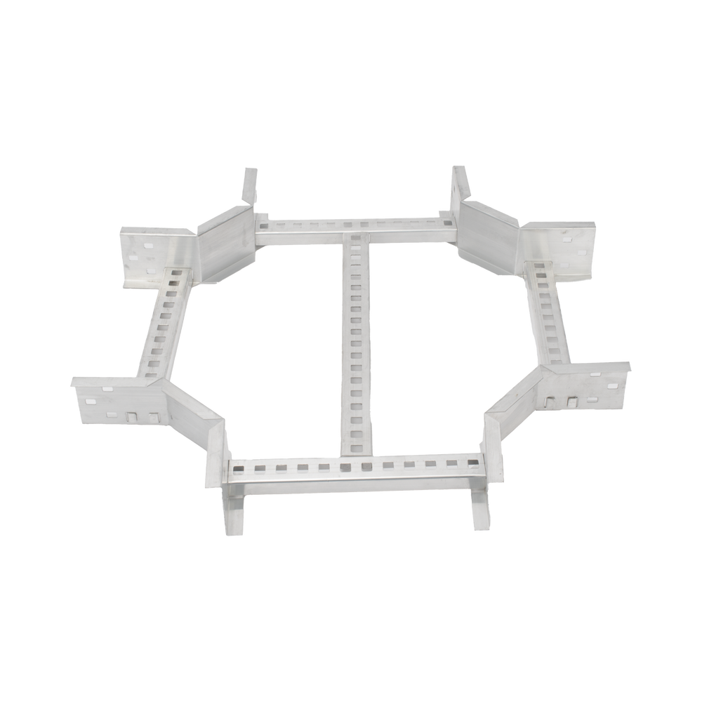 Derivación "X" Horizontal de Aluminio Perfil Z / Peralte 3 1/4" / Ancho 12"/ Radio 8" / Incluye Tornillería (CHXHEZ314R8X12AK)