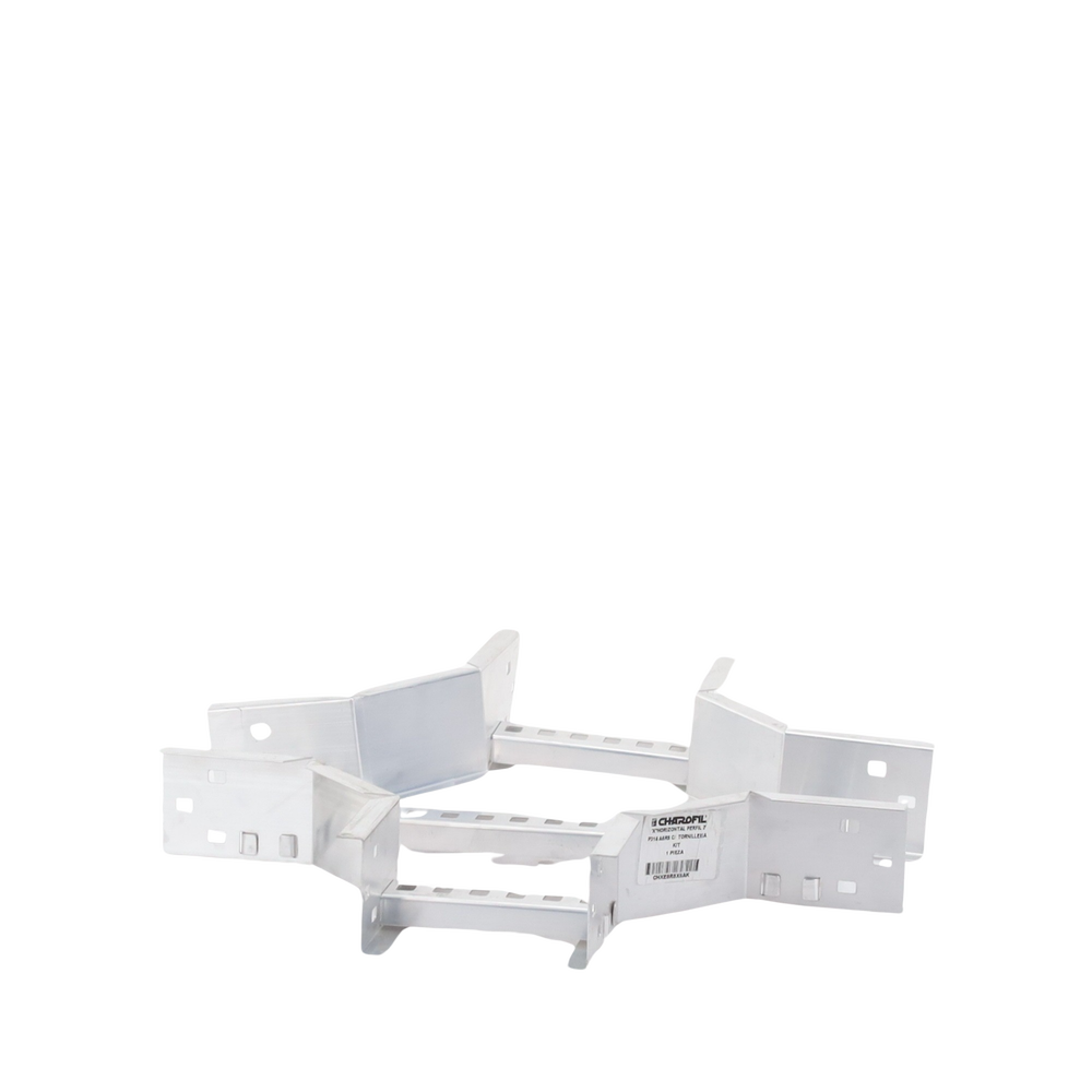 Derivación "X" Horizontal de Aluminio Perfil Z / Peralte 3 1/4" / Ancho 6"/ Radio 8" / Incluye Tornillería (CHXHEZ314R8X6AK) - Image 2