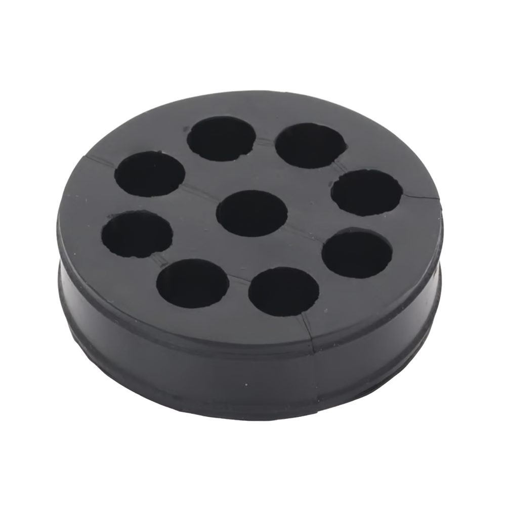 Inserto de Caucho de 4" Con Nueve Orificios para Cable de 1/2 in