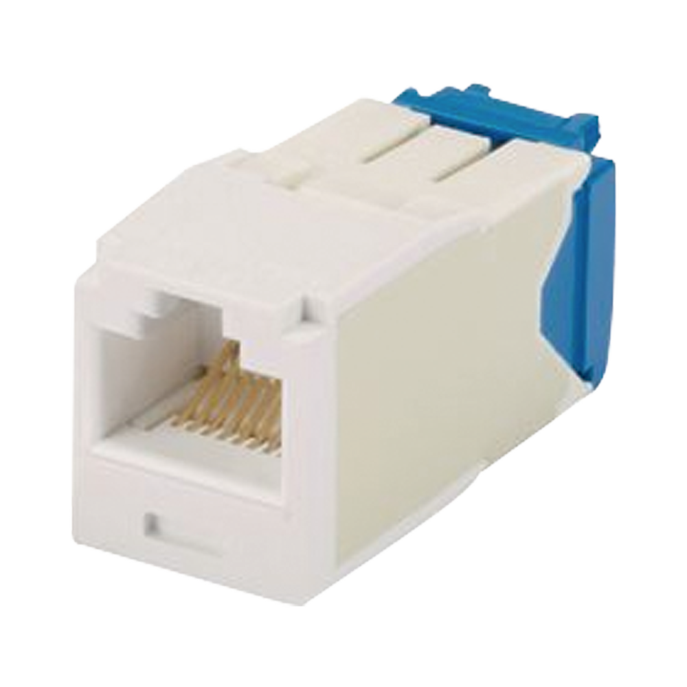 Conector Jack RJ45 Estilo TG, Mini-Com, Categor?a 6A, de 8 Posiciones y 8 Cables, Color Marfil
