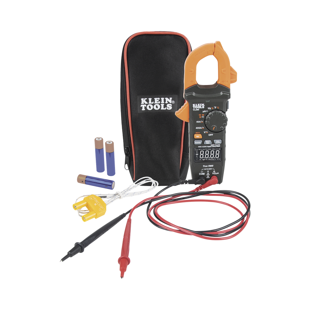 Amperímetro Digital de Gancho, Rango Automático de 400 A CA/CD. (MIDE CORRIENTE DIRECTA)