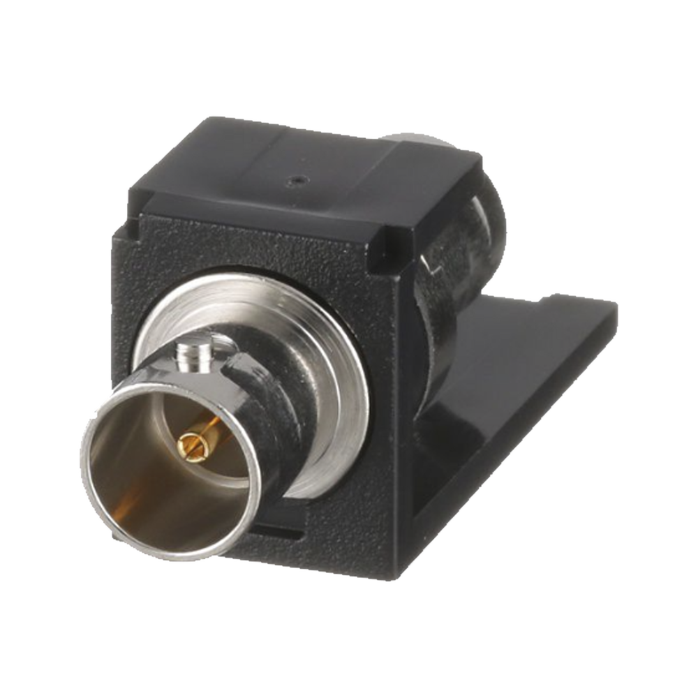 M?dulo Acoplador Coaxial Tipo BNC, Mini-Com, de 75 Ohms, Color Negro