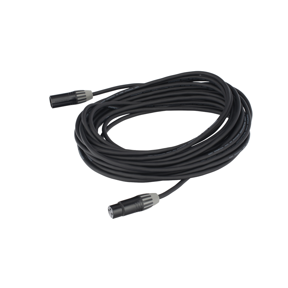 Cable XLR | 3 polos | Conector Hembra-Macho | Serie M | Carcasa Negra | Contactos Dorados | Ideal para Microfonía | Longitud 10m - Image 2