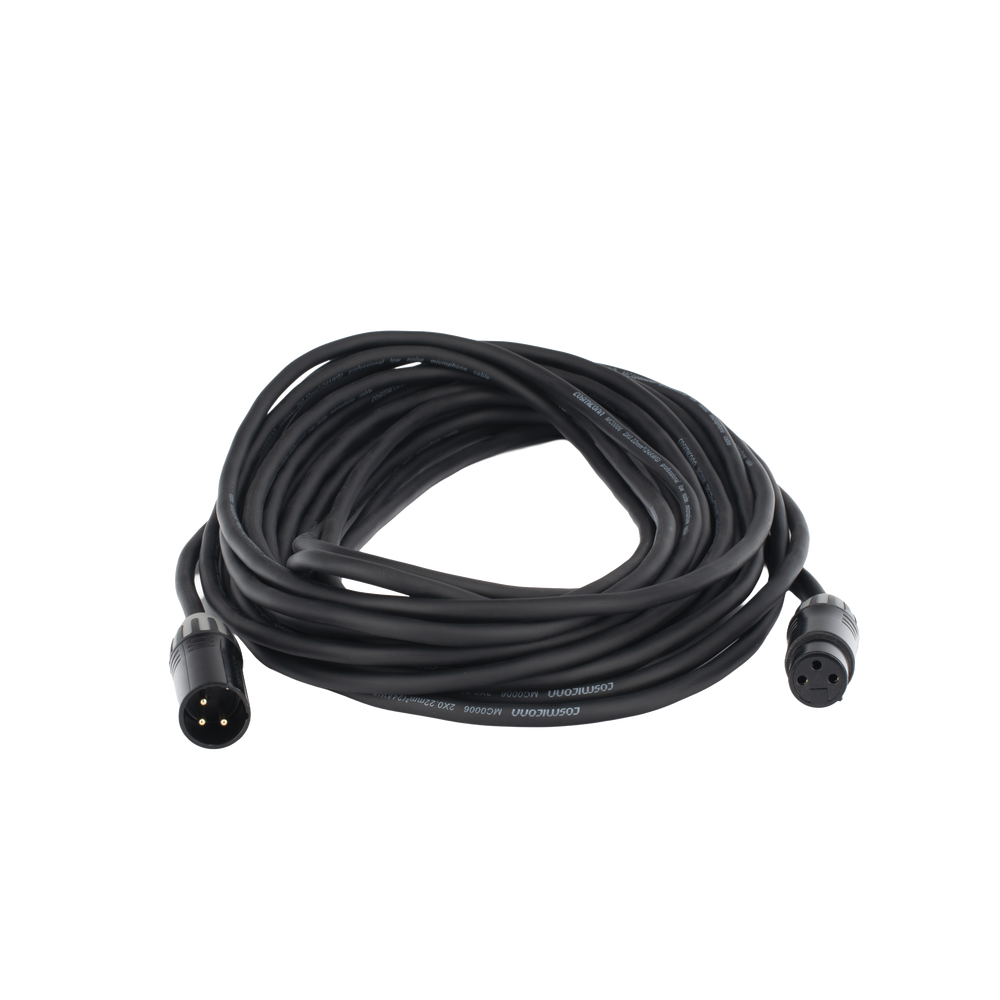 Cable XLR | 3 polos | Conector Hembra-Macho | Serie M | Carcasa Negra | Contactos Dorados | Ideal para Microfonía | Longitud 10m - Image 3