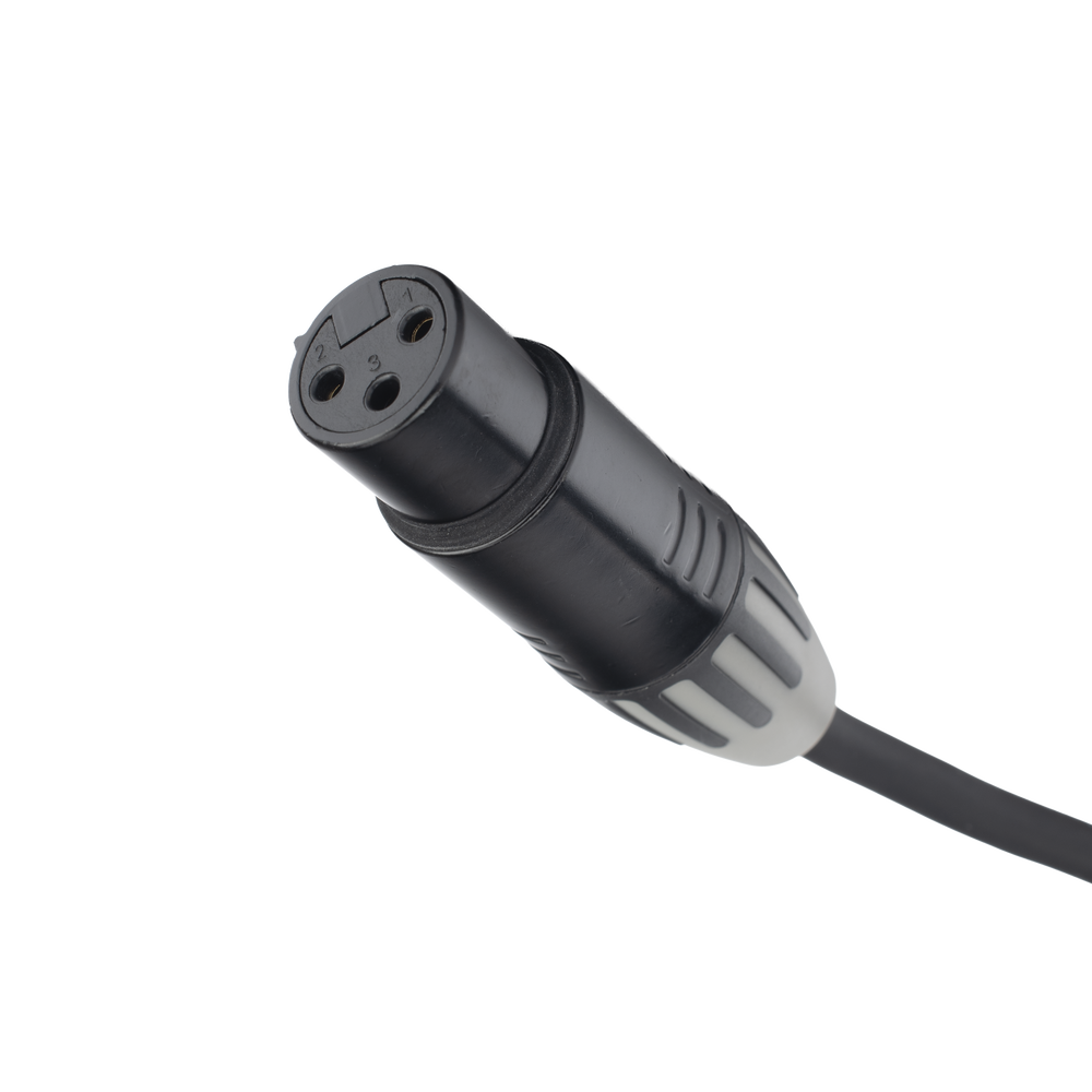 Cable XLR | 3 polos | Conector Hembra-Macho | Serie M | Carcasa Negra | Contactos Dorados | Ideal para Microfonía | Longitud 10m - Image 4