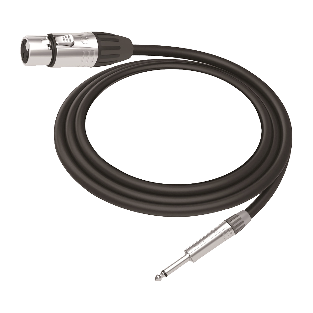 Cable de Audio | XLR 3 Polos Hembra a Plug 1/4 in mono | Conector Seetronic Serie M SCMF3 - MP2X | Longitud 5m
