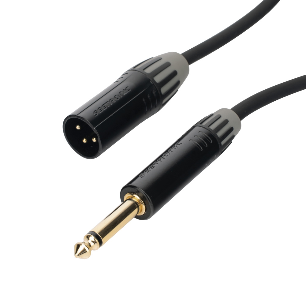 Cable de Audio | XLR 3 Polos Macho a Plug 1/4 in mono | Conector Seetronic Serie M SCMF3 - MP2X | Longitud 5m