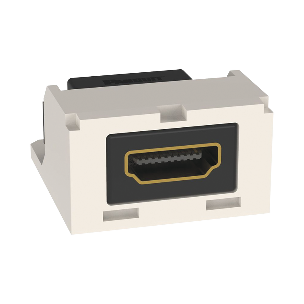 M?dulo Acoplador HDMI 2.0, Hembra a Hembra Tipo-A, Categor?a 2, Uso en 2 Puertos Mini-Com, Color Blanco Mate