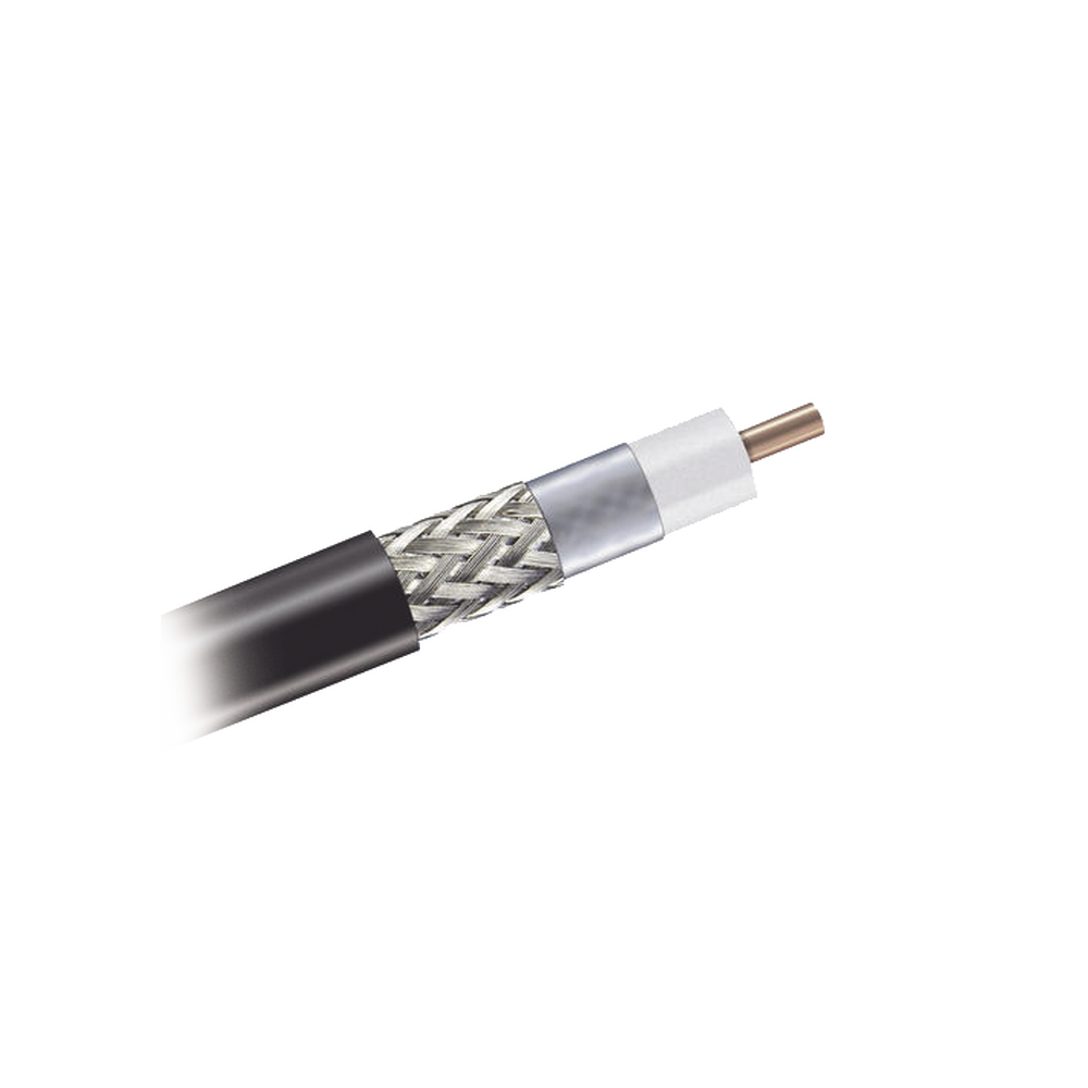 Cable Coaxial 90% de Blindaje, Certificaci?n RoHS, Conductor de Cobre Revestido de Aluminio, 50 Ohms, Carrete de 300 Metros (984.25 Pies)