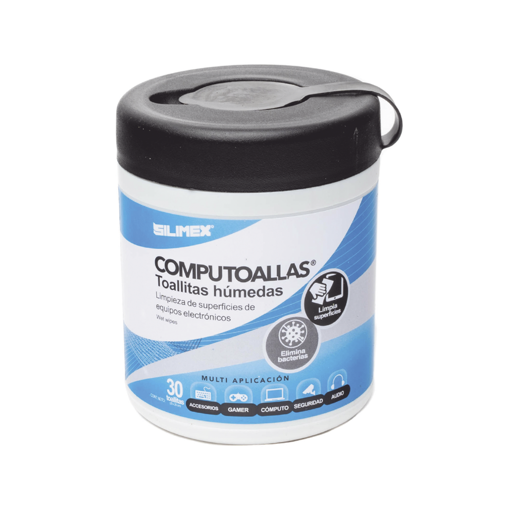 Toallas húmedas antibacteriales, para limpieza de gabinetes, equipos de cómputo, audio, vídeo y telefonía, 30 piezas - Image 2