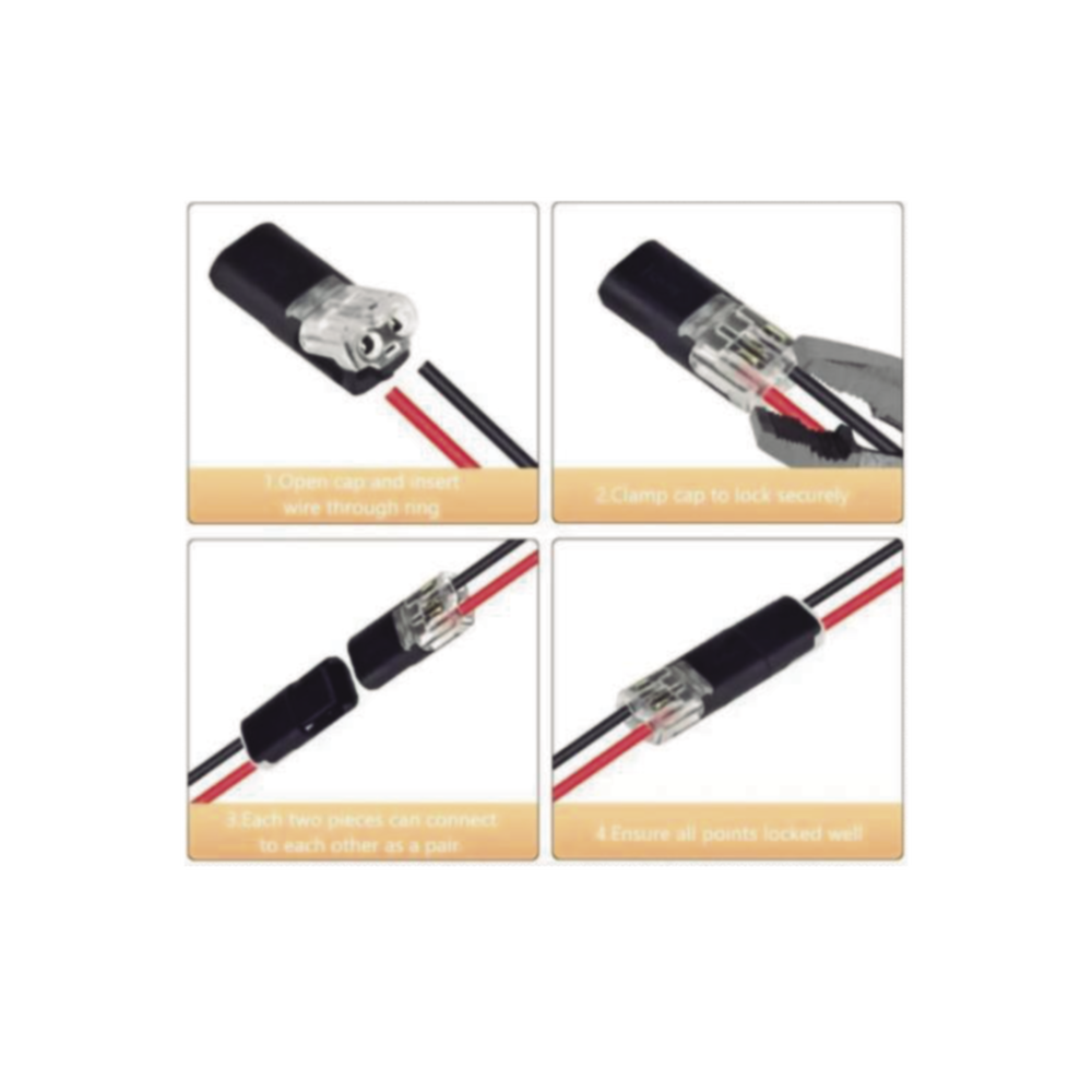 Bolsa con 25 conectores / Enchufables / Para 2 cables / compatibles en calibre 22 al 18 AWG - Image 2