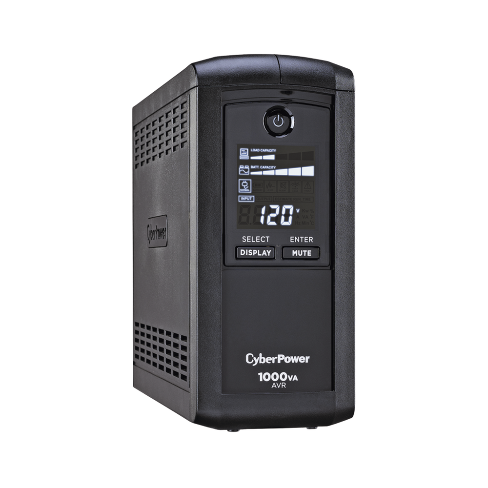 UPS de 1000 VA/600 W, Topología Línea Interactiva, Entrada 120 Vca NEMA 5-15P, Tipo Mini Torre, Con 9 Tomas NEMA 5-15R