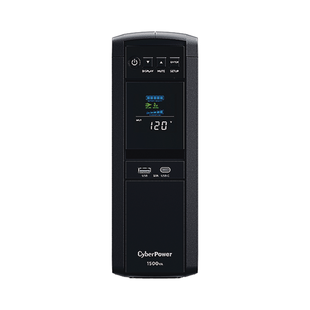 UPS de 1500 VA/900 W, Topología Línea Interactiva, Entrada 120 Vca NEMA 5-15P, Onda Senoidal Pura, Tipo Torre, Con 10 Tomas NEMA 5-15R