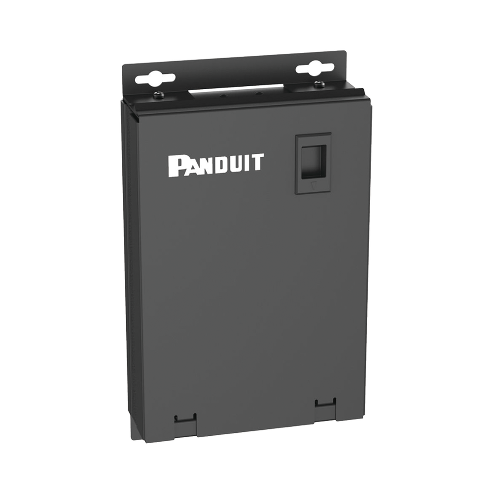 Punto de Consolidaci?n de 12 Puertos Mini-Com, Instalaci?n en Piso, Pared o Techo, Fabricado en Acero, Color Negro