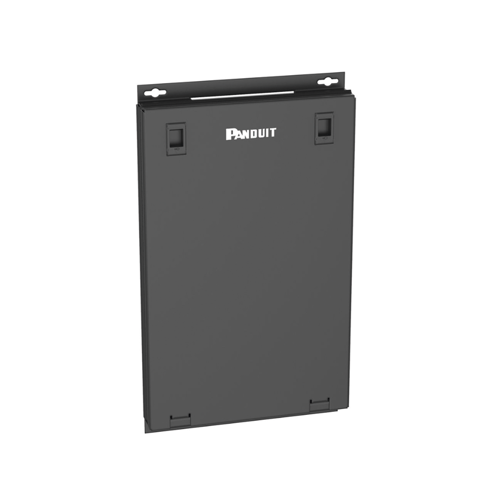 Punto de Consolidaci?n Para 24 Puertos, Con Espacio Para 1 UR, Instalaci?n en Piso, Pared o Techo, Fabricado en Acero, Color Negro