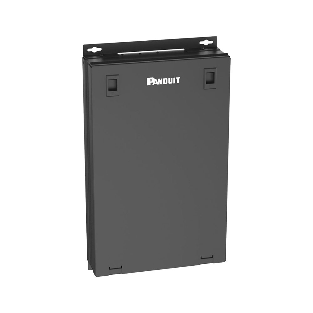 Punto de Consolidaci?n Para 48 Puertos, Con Espacio para 2 UR, Instalaci?n en Piso, Pared o Techo, Fabricado en Acero, Color Negro