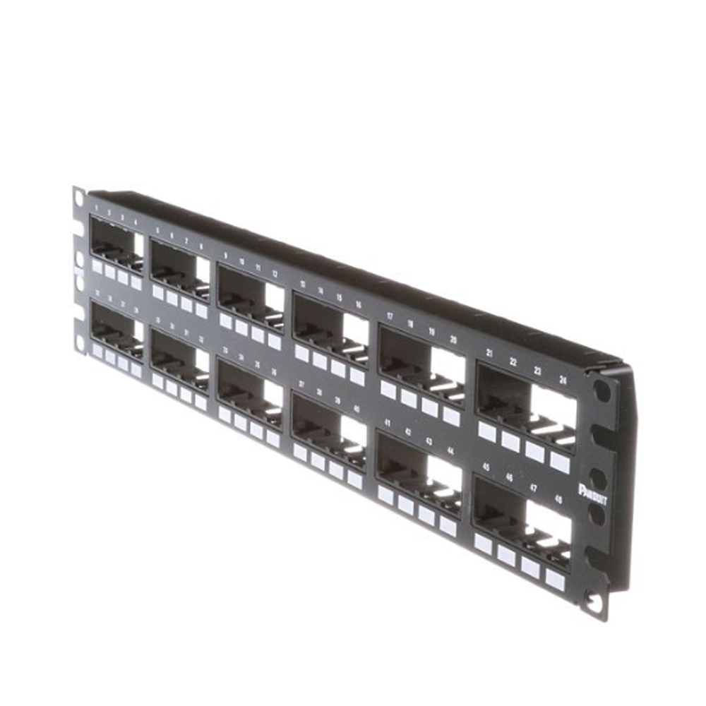 Panel de Parcheo Modular Mini-Com (Sin Conectores), Plano de Instalaci?n al Ras, Sin Blindaje, de 48 Puertos, 2UR - Image 2