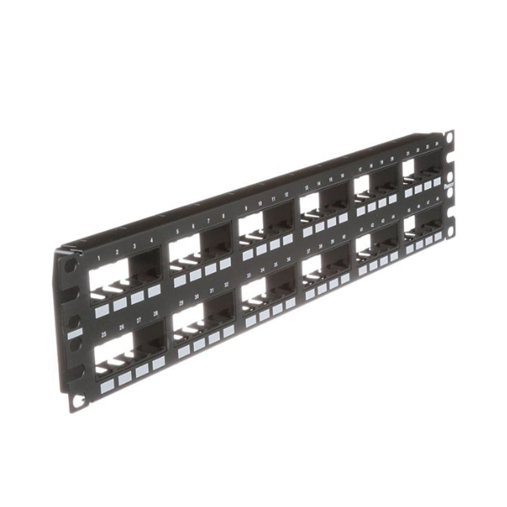 Panel de Parcheo Modular Mini-Com (Sin Conectores), Plano de Instalaci?n al Ras, Sin Blindaje, de 48 Puertos, 2UR - Image 3