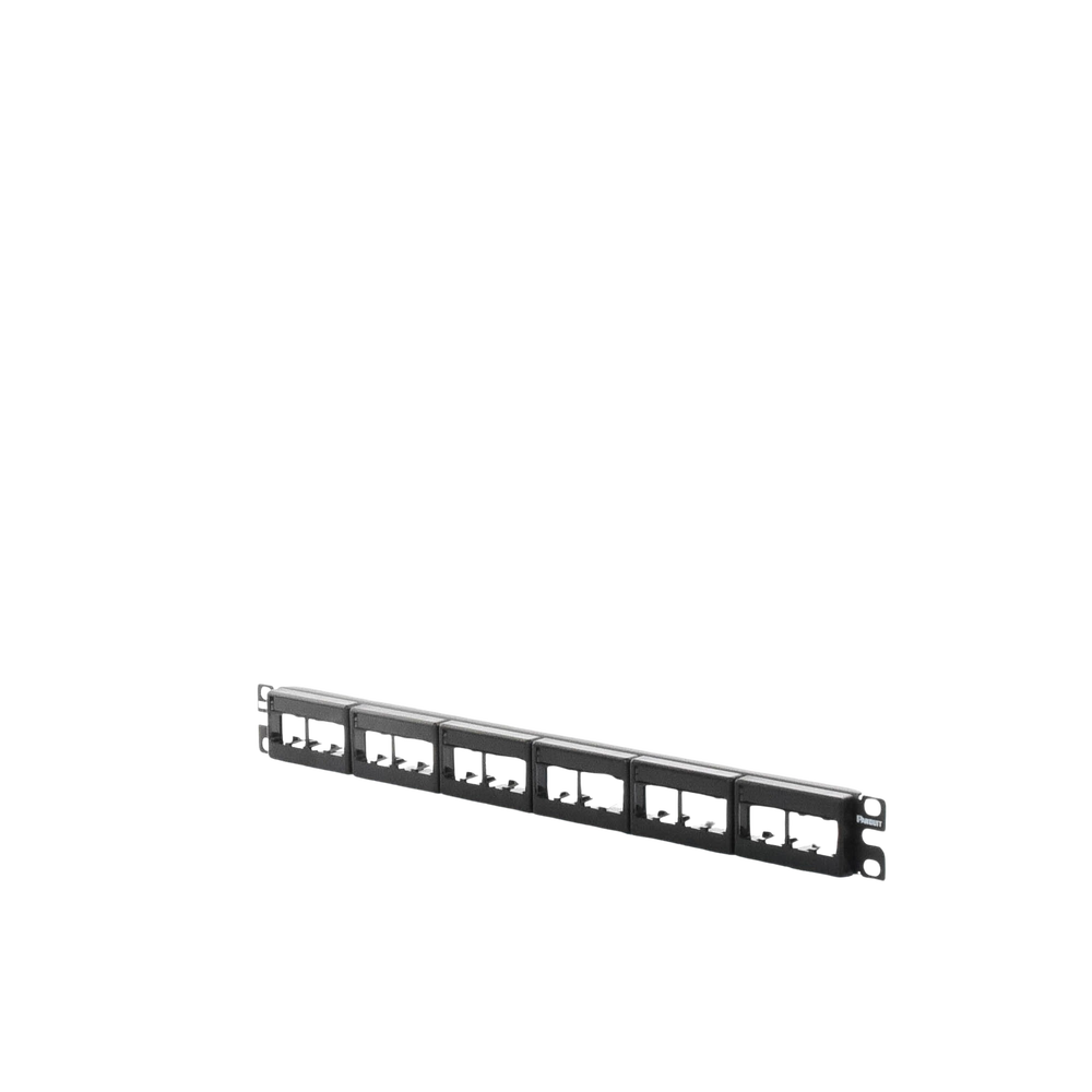 Panel de Parcheo Modular Mini-Com (Sin Conectores), Plano, Sin Blindaje, Con Etiqueta y Cubierta, de 24 Puertos, 1UR - Image 2