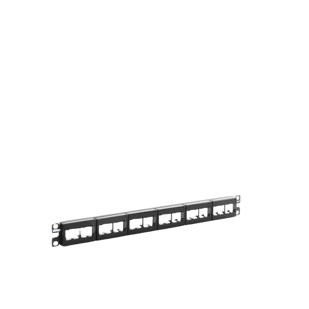 Panel de Parcheo Modular Mini-Com (Sin Conectores), Plano, Sin Blindaje, Con Etiqueta y Cubierta, de 24 Puertos, 1UR - Image 3