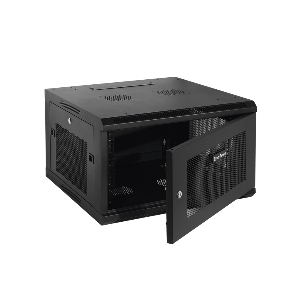 Gabinete Fijo para Montaje en Pared con Puerta Perforada, 6UR (600 x 372 x 600 mm) (An. x Al. x Prof.)