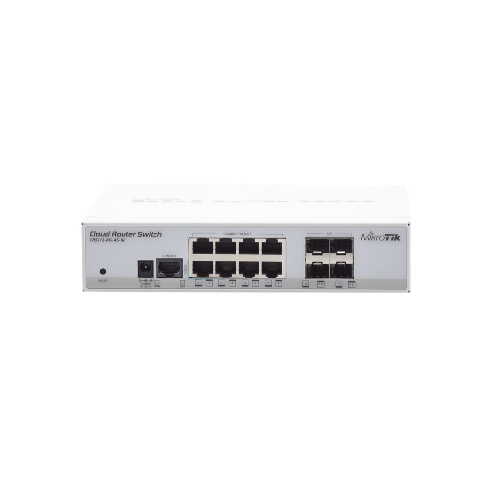 Cloud Switch Router 8 Puertos Gigabit Ethernet y 4 Puertos SFP, throughput 975 kpps