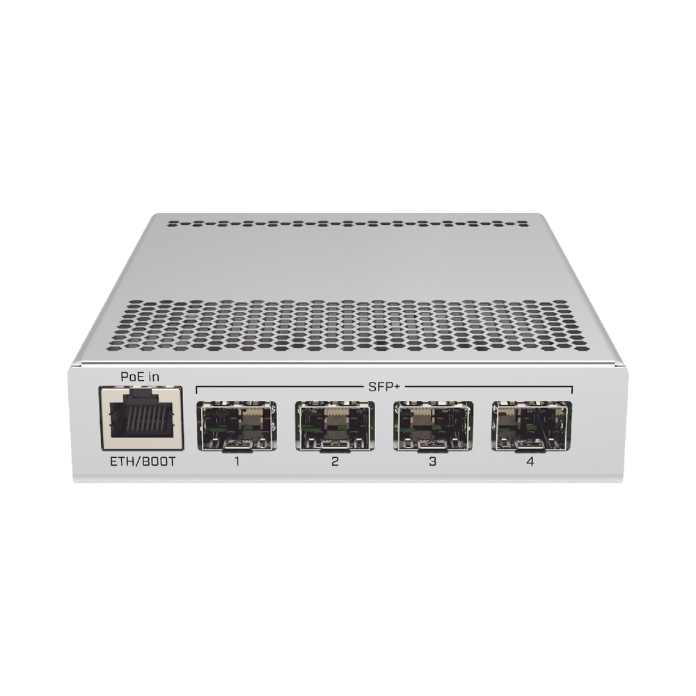 (CRS305-1G-4S+IN) Switch administrable Sistema Operativo Dual, puerto 1G Rj45, 4 puertos 10G SFP+ para Escritorio - Image 2