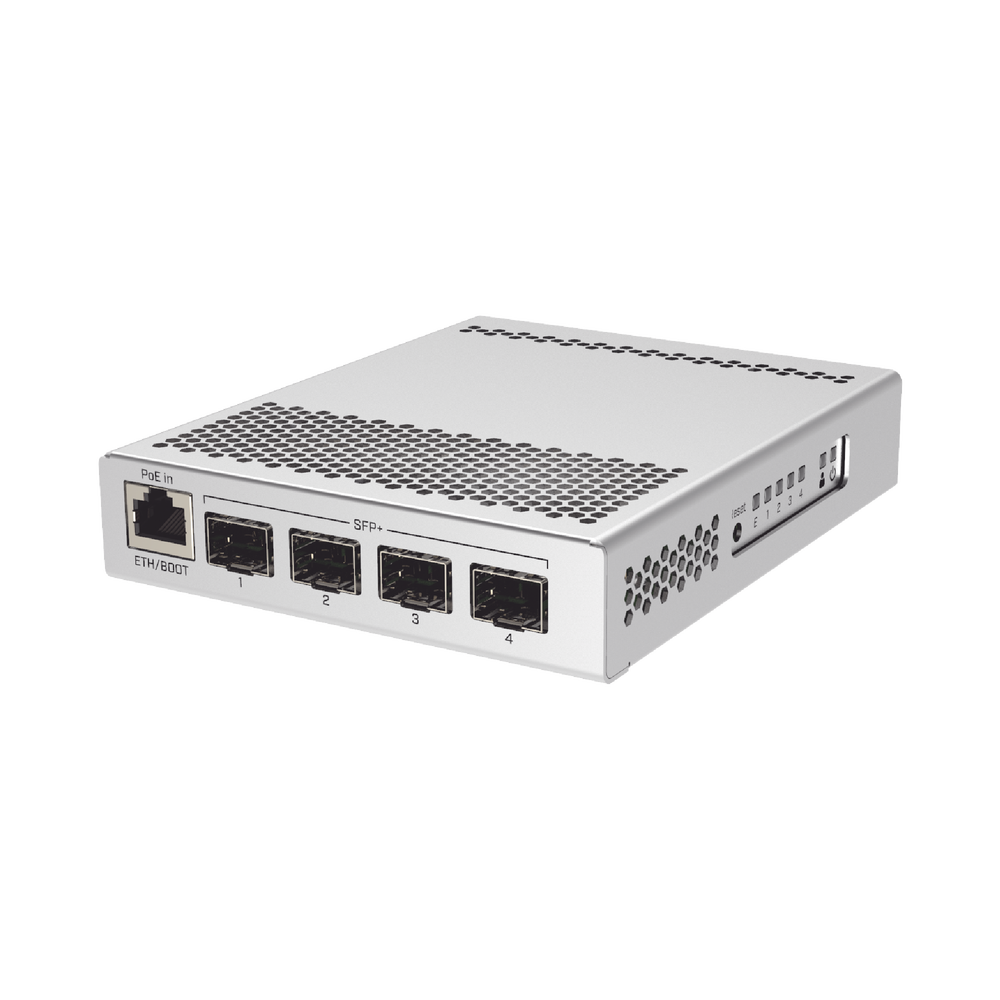 (CRS305-1G-4S+IN) Switch administrable Sistema Operativo Dual, puerto 1G Rj45, 4 puertos 10G SFP+ para Escritorio - Image 3