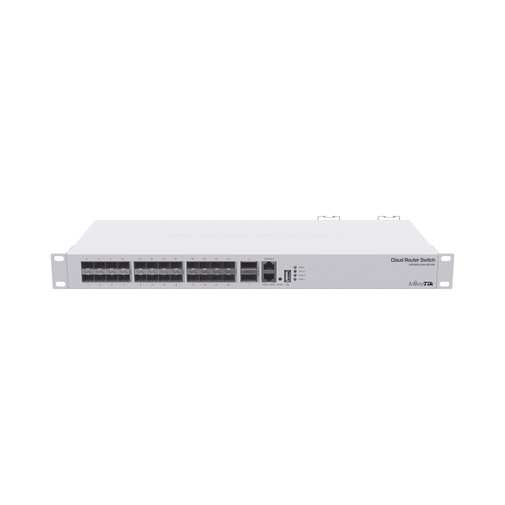 Cloud Router Switch, Sistema Operativo Dual 24 Puertos 10G SFP+, 2 Puertos 40G QSFP+