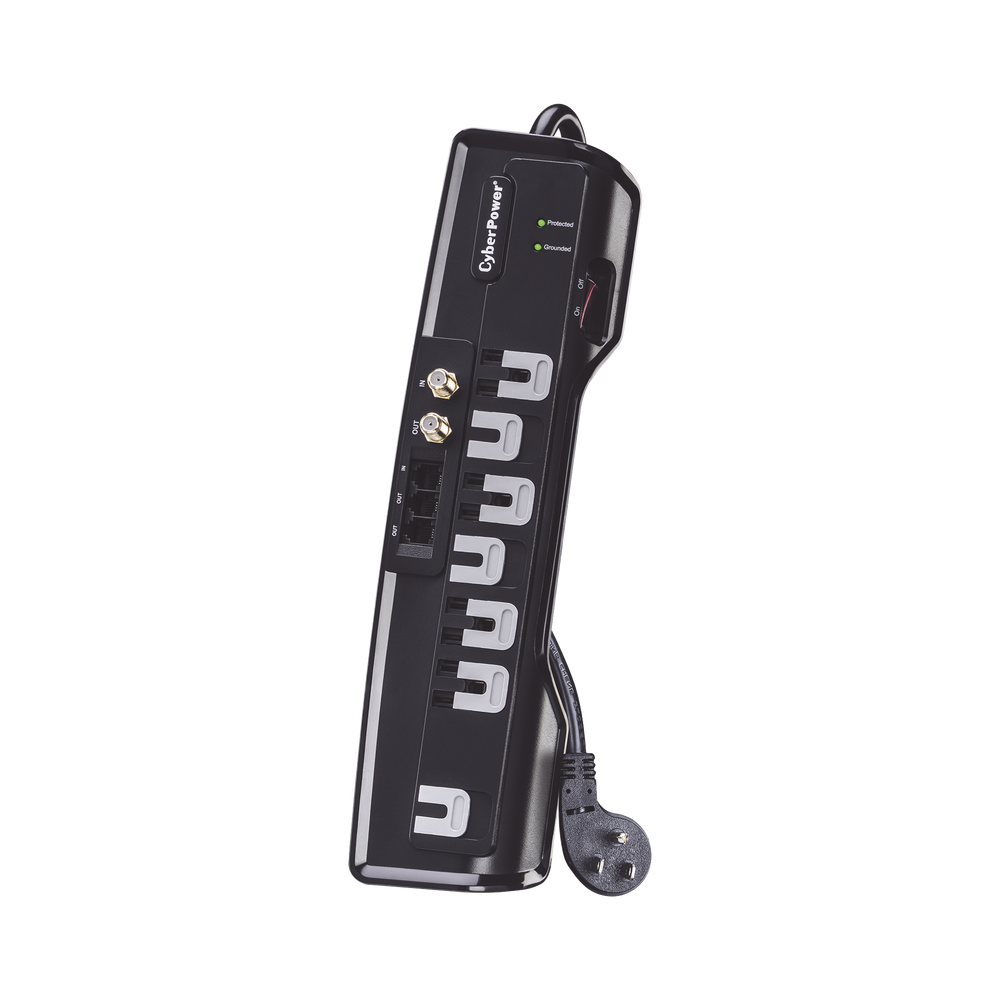 Multicontacto Con Supresor de Picos, Voltaje de Entrada 125 Vca NEMA 5-15P, Con 7 Salidas NEMA 5-15R, 1950 Joules, Protección RJ11 y Coaxial RG6 - Image 2