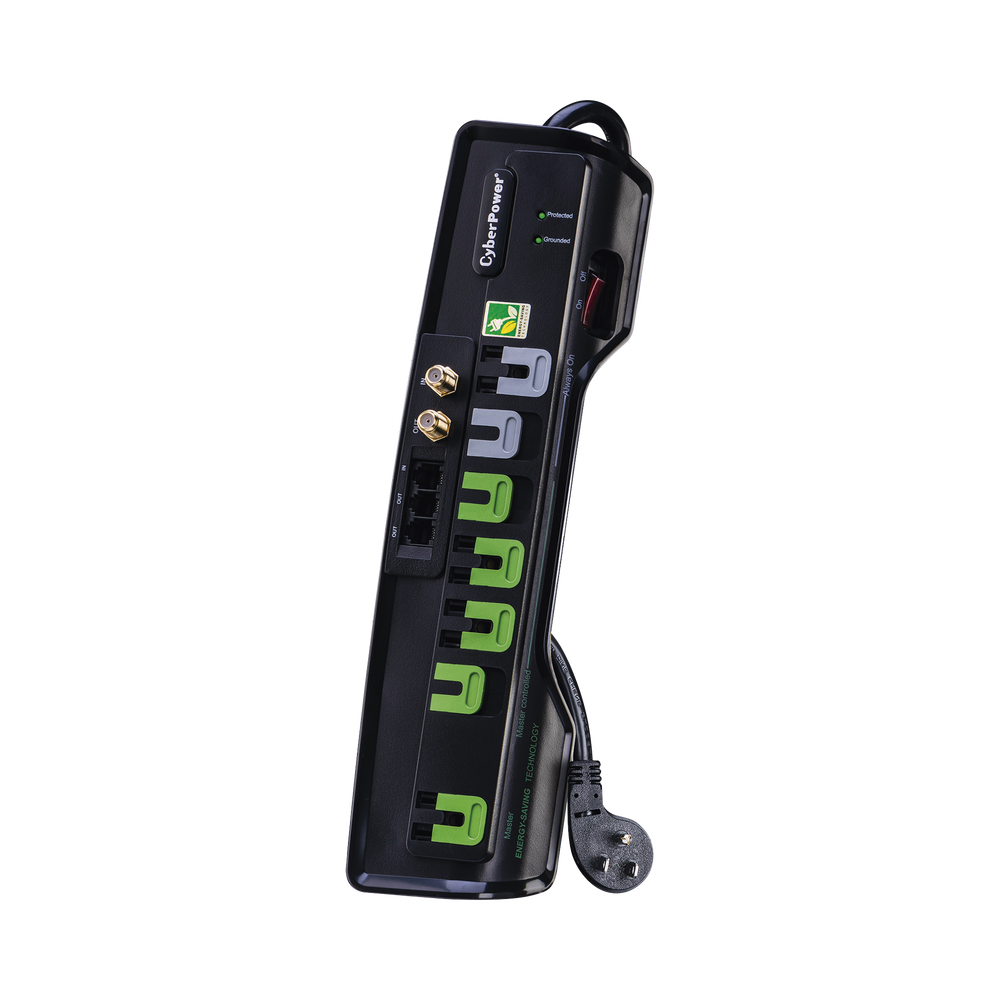 Multicontacto Con Supresor de Picos, Voltaje de Entrada 125 Vca NEMA 5-15P, Con 7 Salidas NEMA 5-15R, 1950 Joules, Protección RJ11 y Coaxial RG6 - Image 4