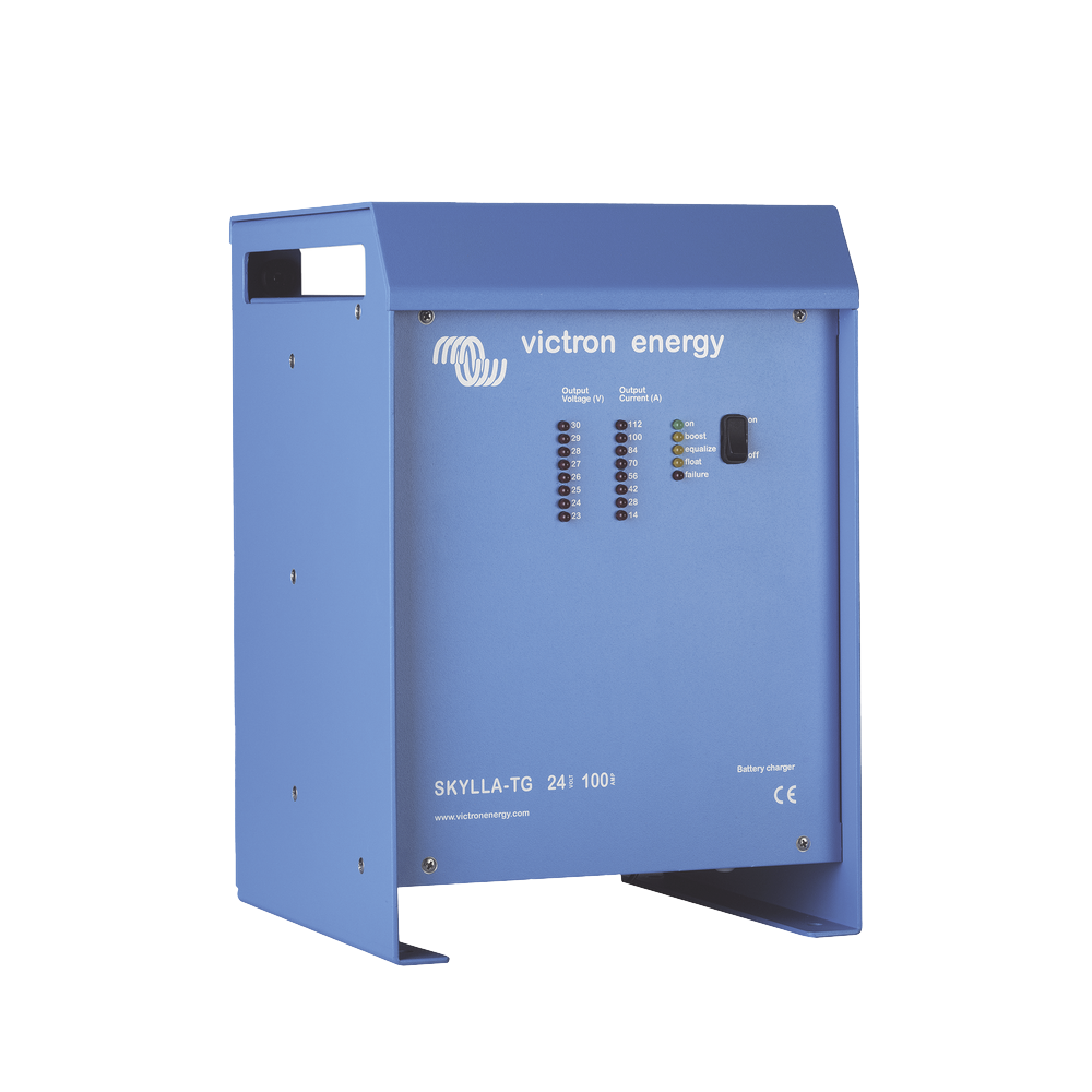 Skylla-TG 24/80 / Cargador de Baterías para Ambientes Marinos 24 V, 80 A / Bancos de 400 a 800 Ah