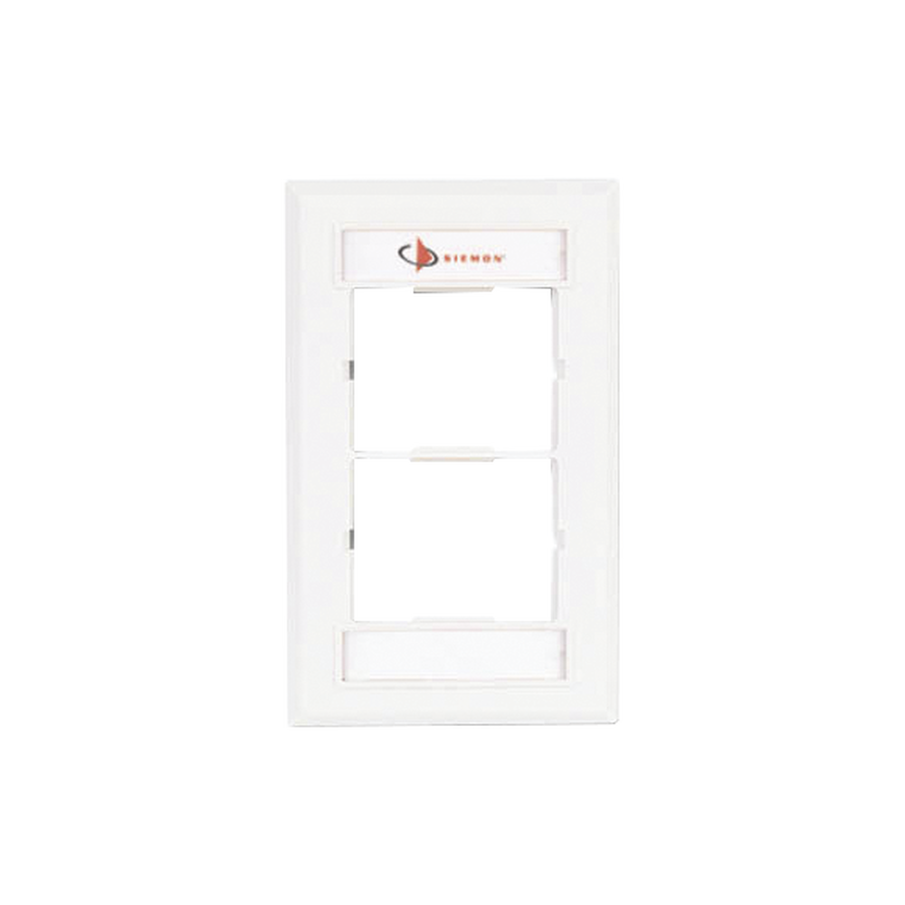 Placa de Pared CT, Para dos Acopladores, Color Blanco