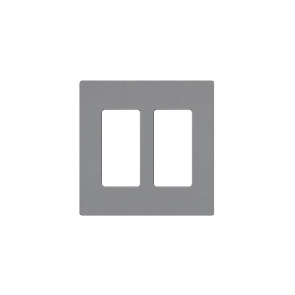 Tapa Color Gris para interruptor o dimmer Lutron, 2 gang, limpio y moderno