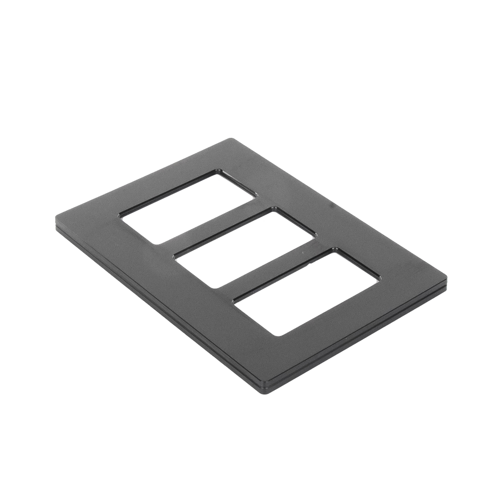 Tapa Color Blanco Negro para interruptor o dimmer Lutron, 3 gang, limpio y moderno - Image 3