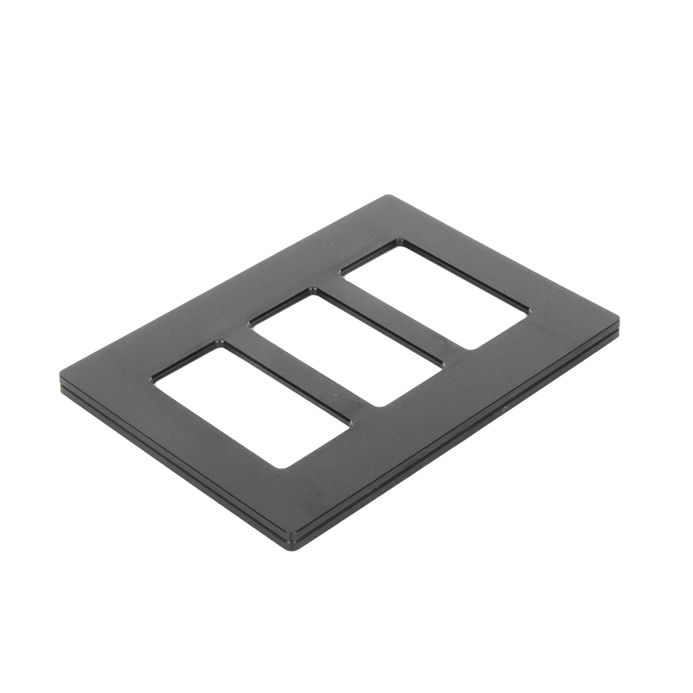 Tapa Color Blanco Negro para interruptor o dimmer Lutron, 3 gang, limpio y moderno - Image 5