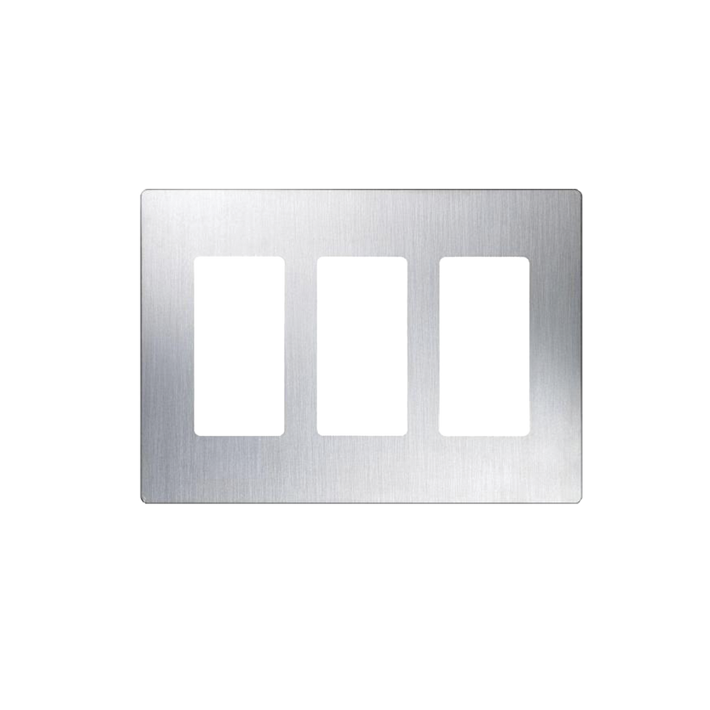 Tapa Color Metalico para interruptor o dimmer Lutron, 3 gang, limpio y moderno