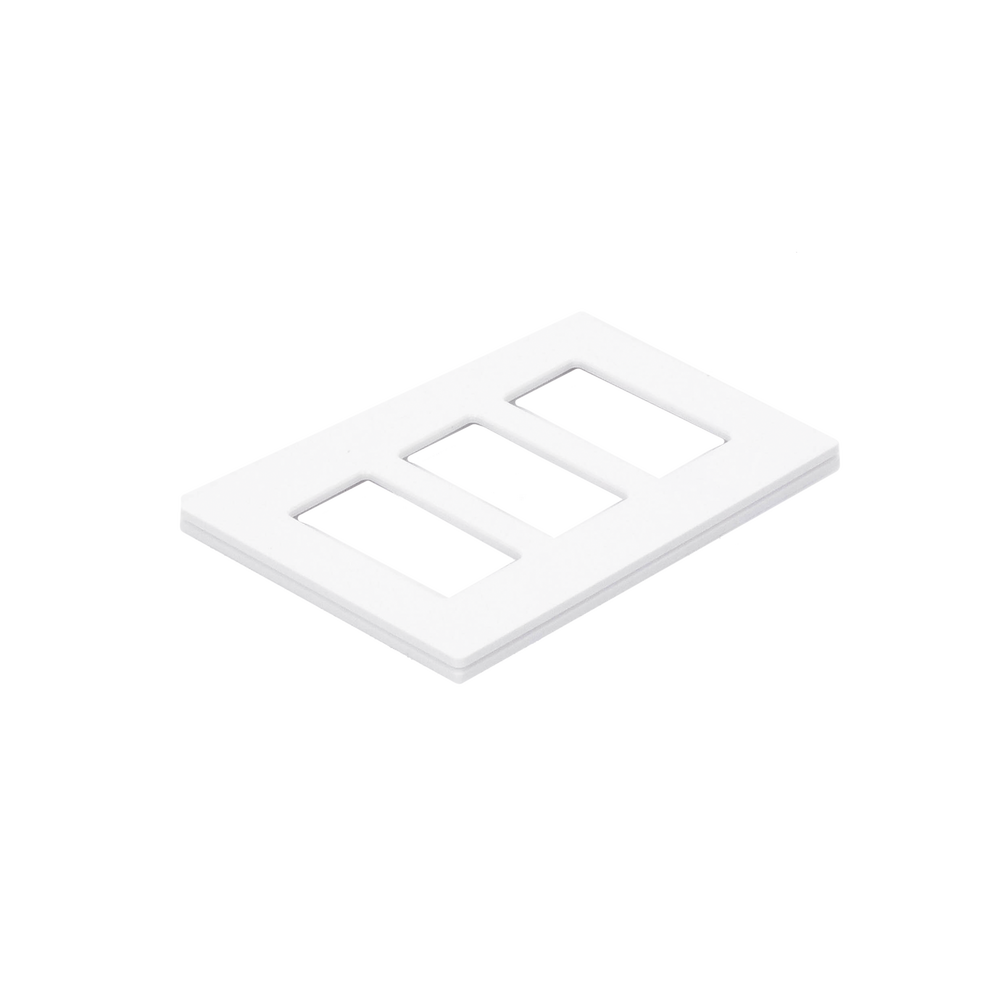 Tapa Color Blanco para interruptor o dimmer Lutron, 3 gang, limpio y moderno - Image 3