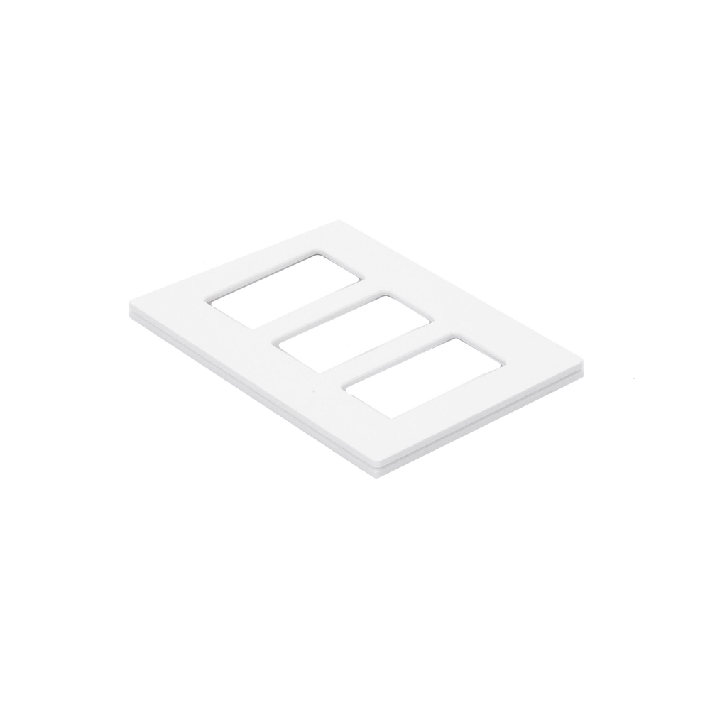 Tapa Color Blanco para interruptor o dimmer Lutron, 3 gang, limpio y moderno - Image 5