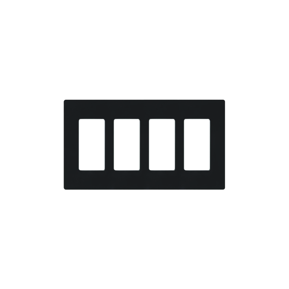 Placa de pared 4 espacio, para atenuador (dimmer), switch ó control remoto PICO inalámbrico.