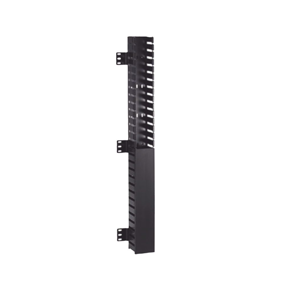 Organizador Vertical IN-Cabinet, Sencillo (Solo Frontal), Para Uso Con Gabinetes Panduit, Montaje Frontal en Riel de Rack, 40 UR, 2.25 in de Ancho, Color Negro