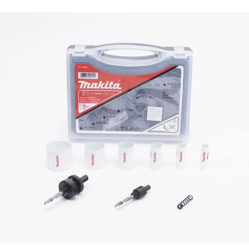 Kit de broca sierras (3/4 - 2 1/4 in) incluye 6 piezas de broca sierras, 2 adaptadores y resorte de expulsión. - Image 5