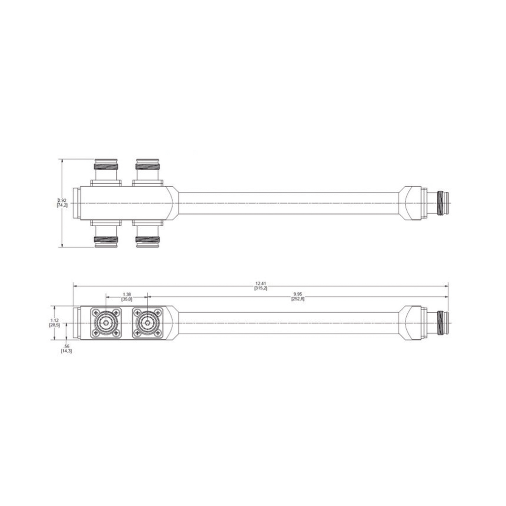 DIVISOR REACTIVO DE 4 VIAS 575-5925MHz 300W -161dBc 1.3-10 IP67 - Image 2