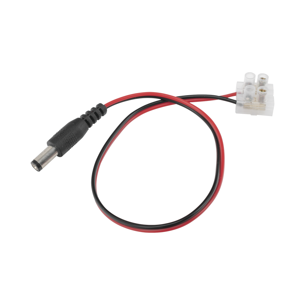 Cable de Alimentaci?n con Conector Macho a Bloque de Terminal Atornillable / Calibre 18 AWG / Longitud 28.5 cm (11.22 Pulgadas) / Ideal para Alimentaci?n de C?maras