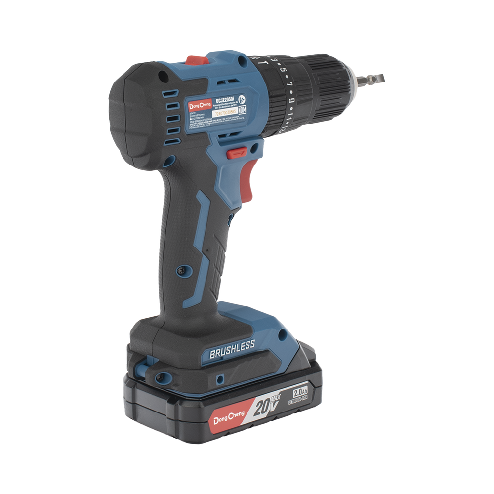 Rotomartillo / Taladro Inalámbrico de 20V sin Carbones, Broquero de 1/2", incluye 2 Baterías de 2.0 Ah, Cargador y Maletín - Image 5