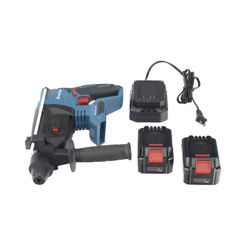 Martillo perforador inalámbrico SDS-PLUS, Incluye 2 Baterías 20V, 4.0 Ah, Cargador y Estuche - Image 6