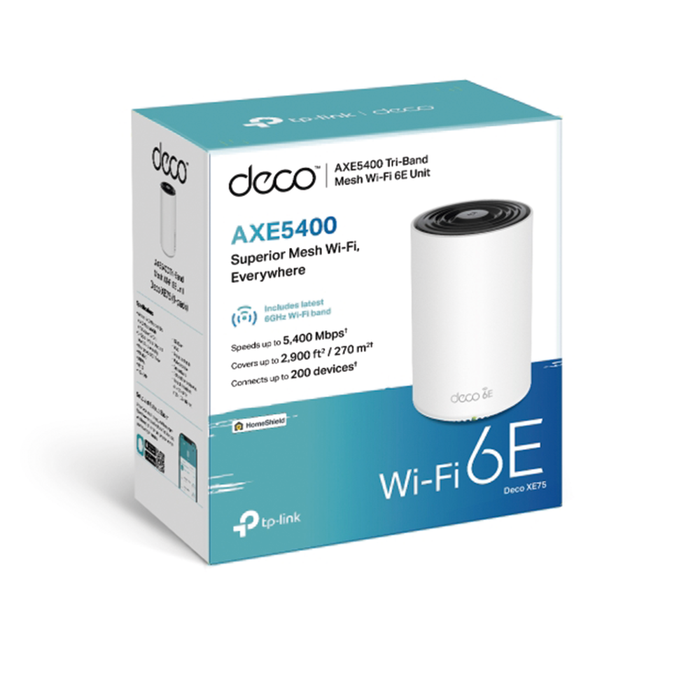 Router Inalámbrico MESH Interior para Hogar / Triple Banda Wi-Fi 6E AX5400 Mbps / 3 Puerto Gigabit WAN/LAN / 4 Antenas Internas / Administración Mediante la App Deco (iOS, Android) / Protección HomeShield - Image 3