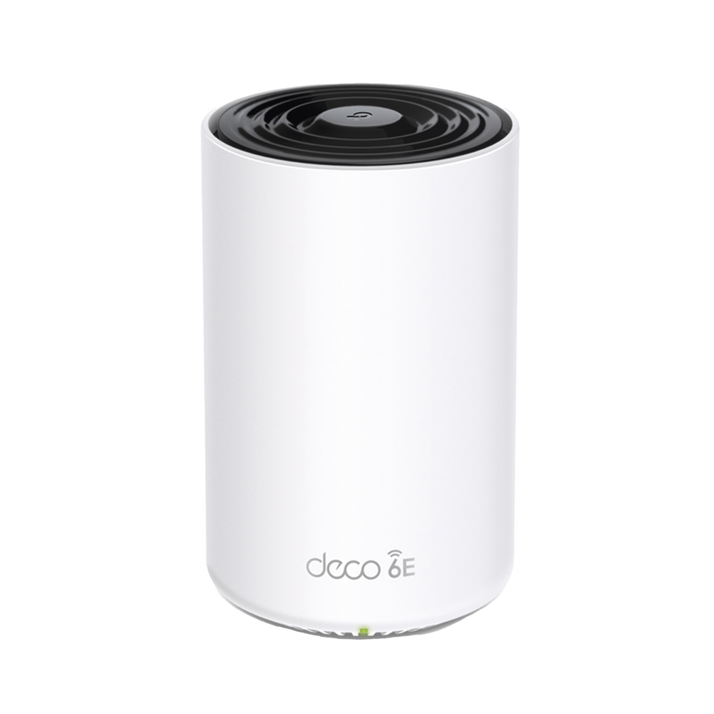 Router Inalámbrico MESH Interior para Hogar / Triple Banda Wi-Fi 6E AX5400 Mbps / 3 Puerto Gigabit WAN/LAN / 4 Antenas Internas / Administración Mediante la App Deco (iOS, Android) / Protección HomeShield